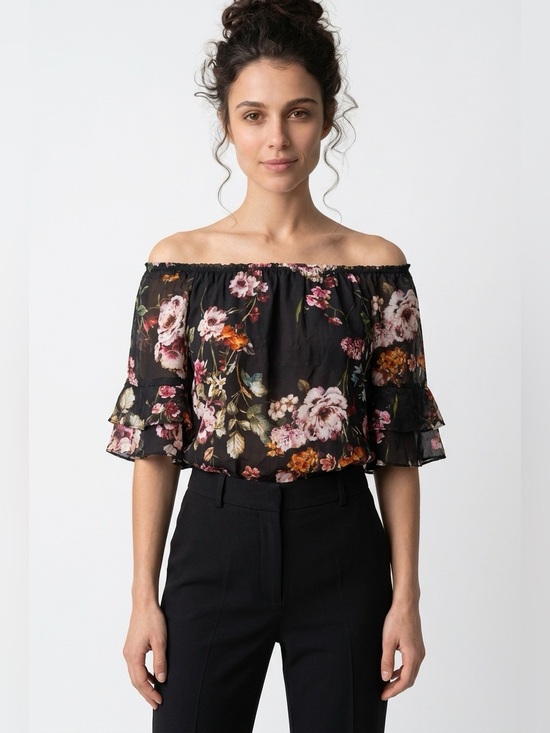 Bellambra Tops - Silk blend   off shoulder blouse